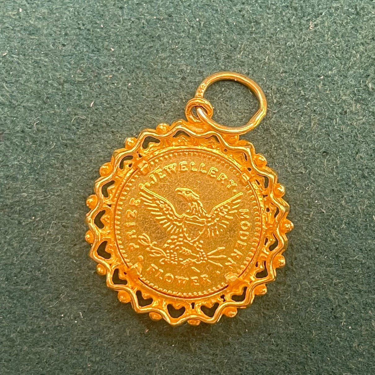 Eagle-Motif Coin-Style Pendant