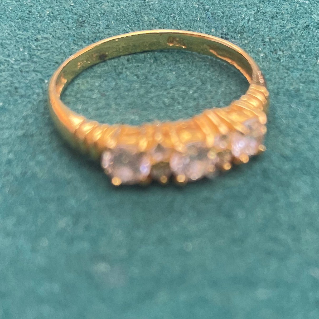 Light-Coloured Multi-Stone Ring