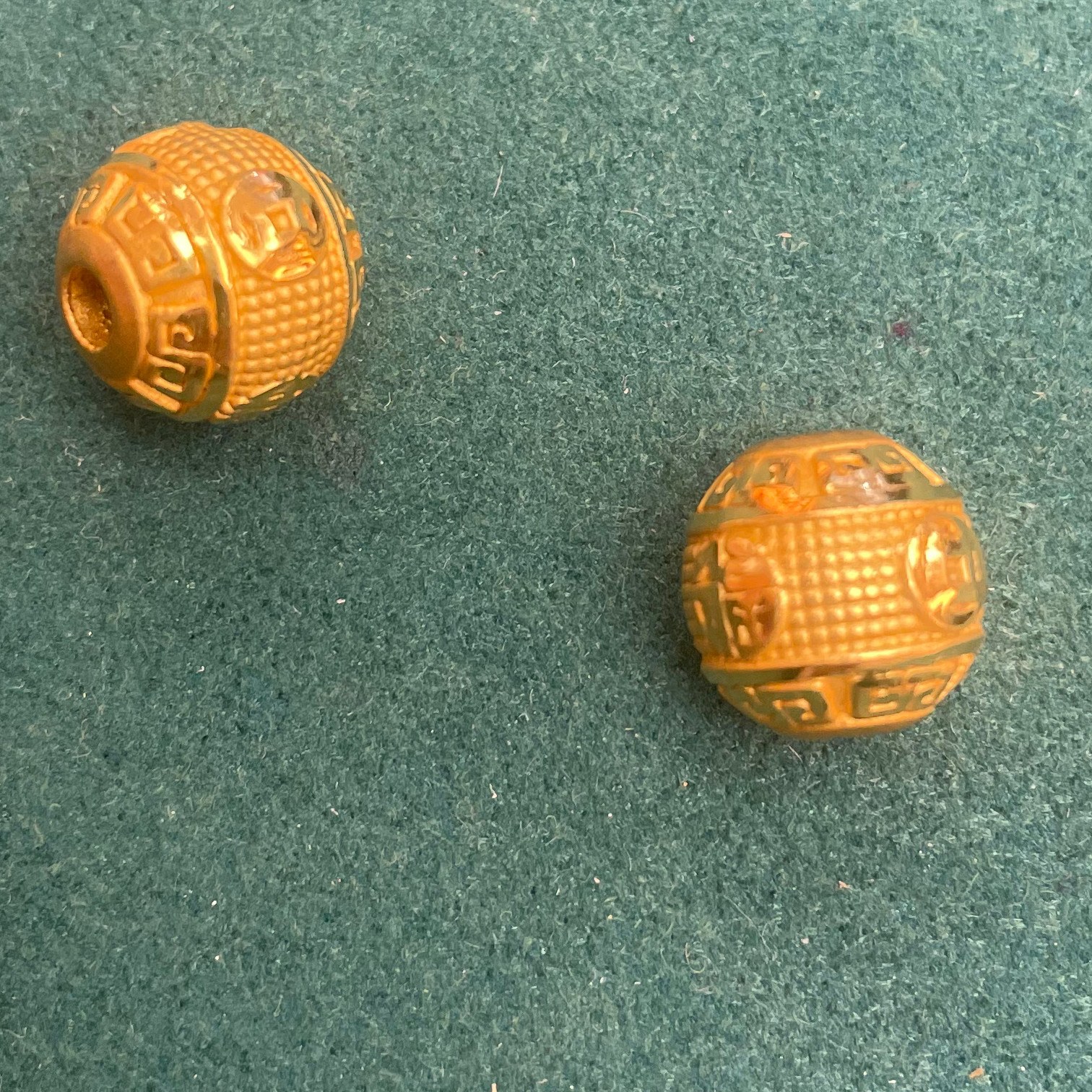 Traditional-Pattern Round Bead Charms