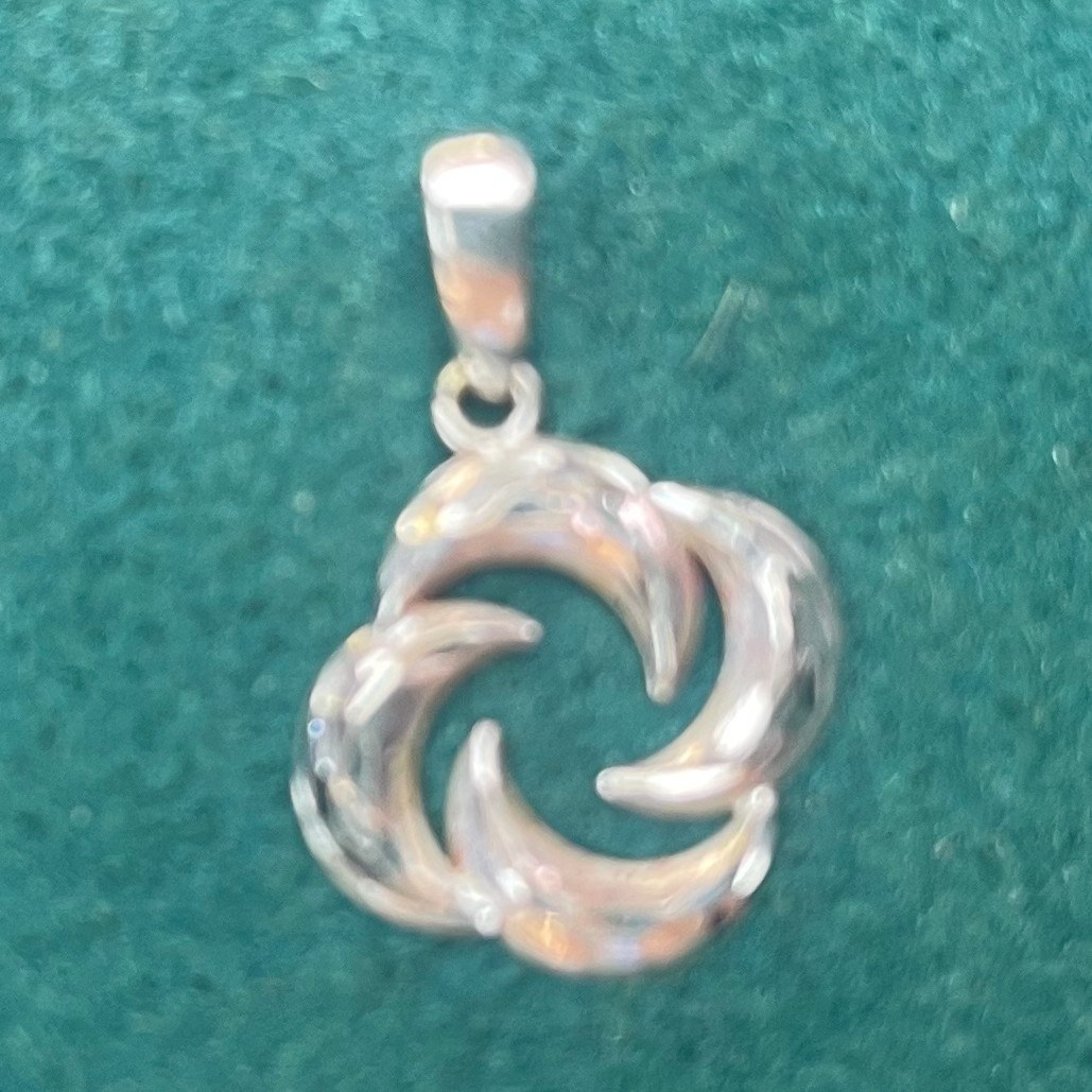 Silver-Tone Swirl Pendant
